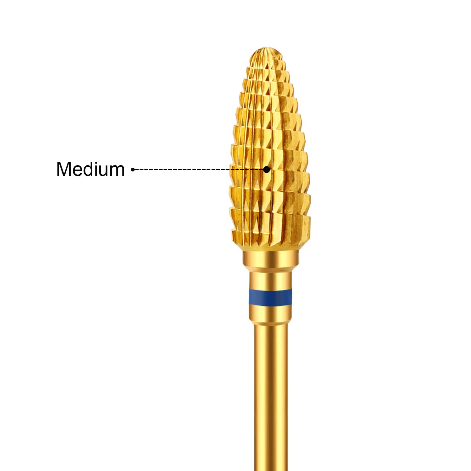 JCMaster® Punta professionale forma conica per Fresa per Unghie In carburo di tungsteno Ideale per Manicure, Pedicure, Rimozione Gel, Semipermanente, Acrilico, Nail Art Grana Medium