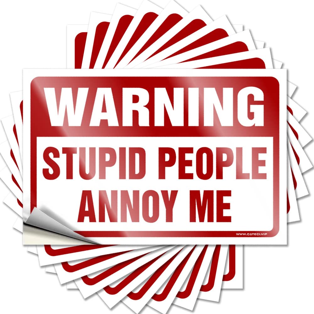 Cottage Core Decorations, Tattoo Comfort Laptop Warning Stupid People Annoy Me | Spring Waterproof Vinyl Stickers(12X18CM)