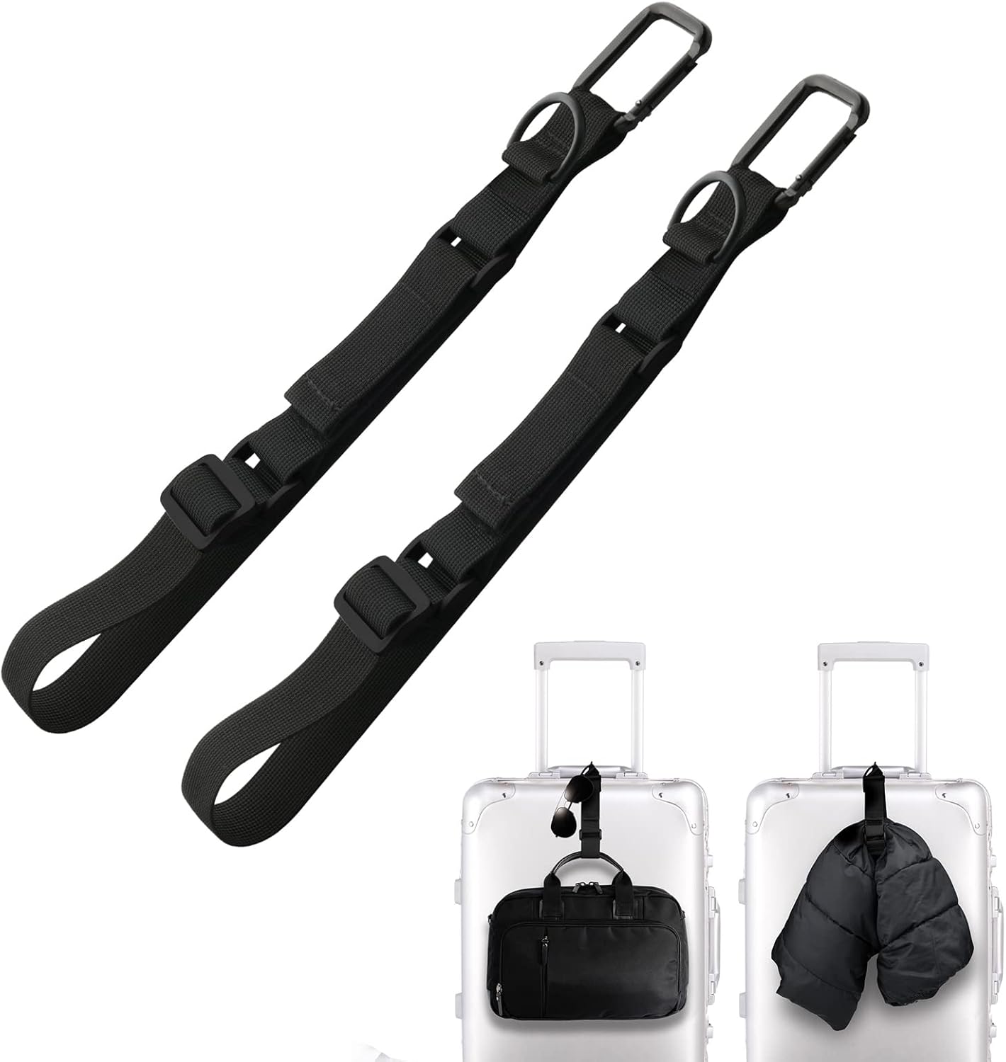 Cosmos 2 Pcs Add a Bag Strap Jacket Gripper Carryon