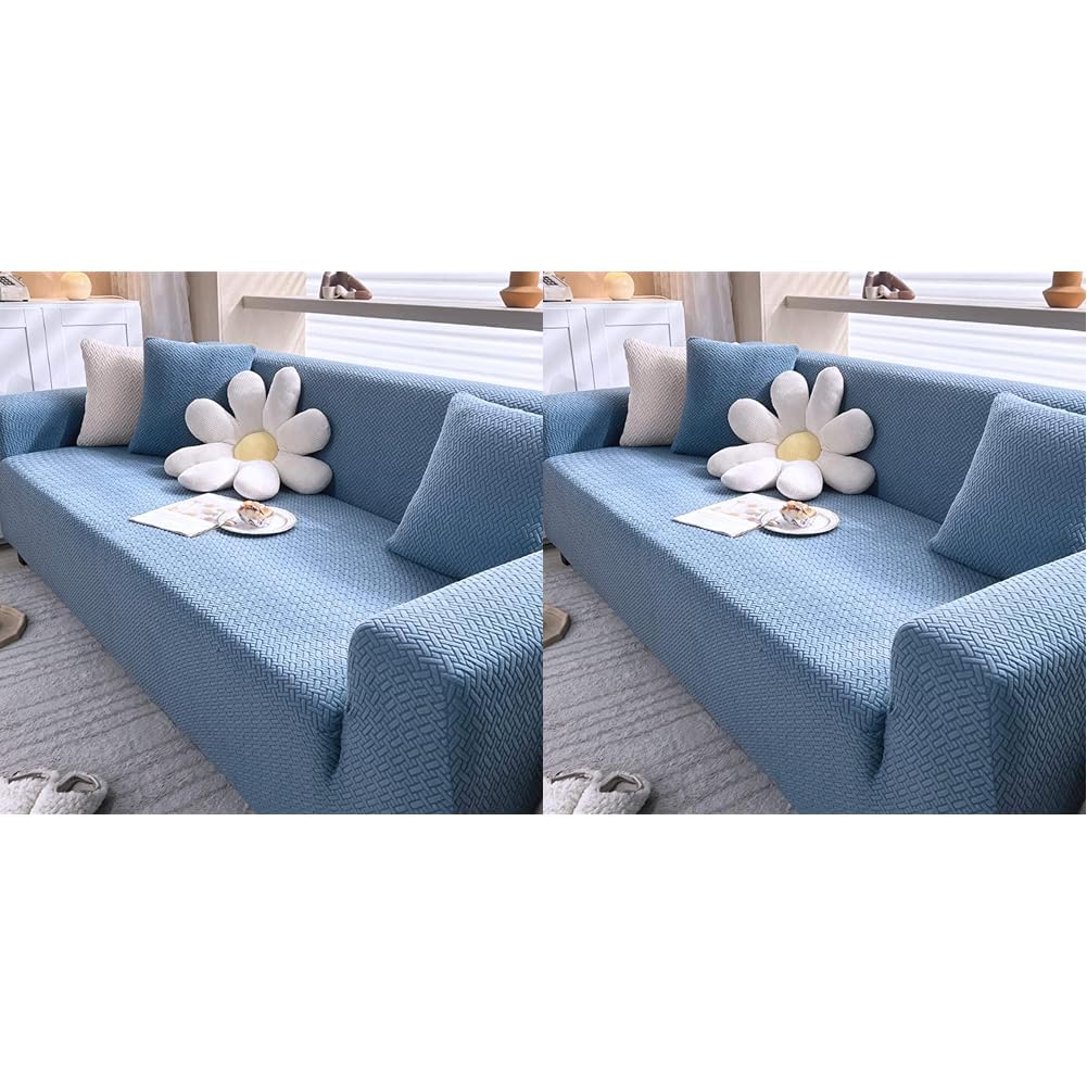 TEX-RO Sofa Cover 1 Seater Elastic Sofa Cover for Couch Sofa Covers Perfect 1 Seater Sofa Cover Stretchable Sofa Slipcover (1 Seater Sofa Cover, Sky) (Pack of 2) (B0D81C263N) Amazon Price History, Amazon Price Tracker
