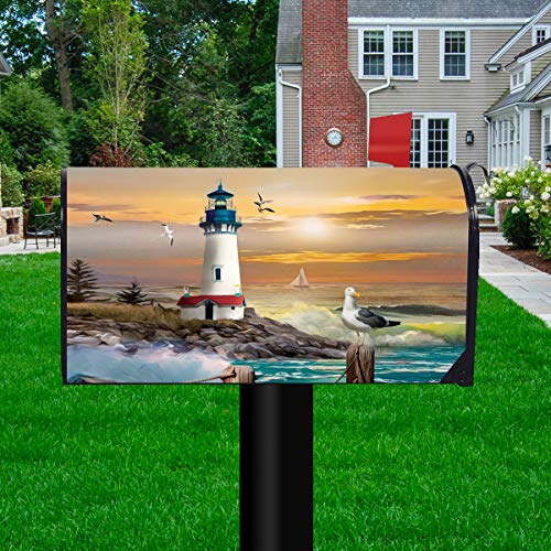 Sunset Lighthouse Summer Magnetic Mailbox Cover Standard Briarwood Lane #TOP2