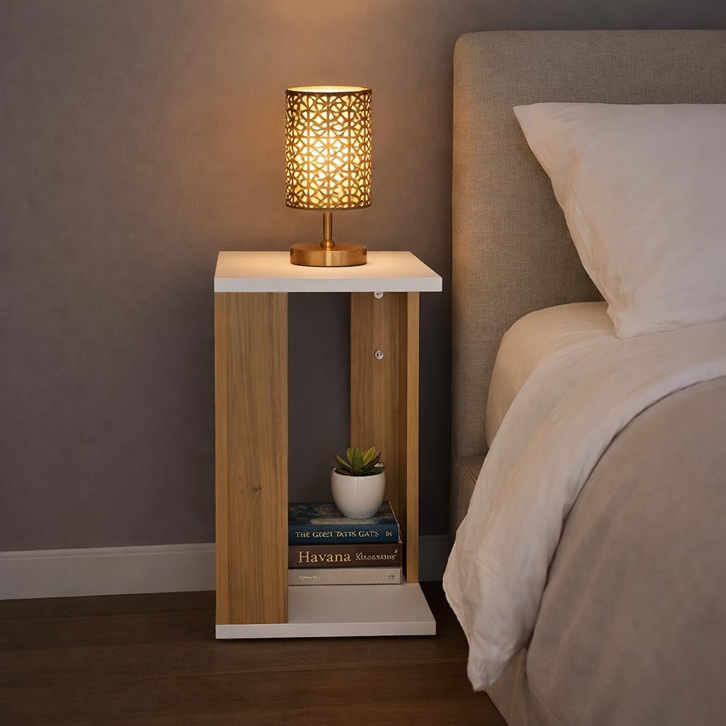 Modern Wooden End Table/Side Table for Living Room & Bedroom | 17 mm Thick Engineered Wood | (Sidebud)