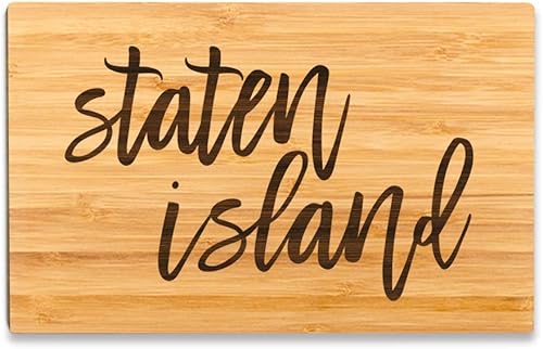 Miniatura 7 de Andaz Press Tabla de cortar de madera de bambú de Puerto Rico, 9.5 x 6 pulgadas, caligrafía, paquete de 1, pequeña tabla de cortar grabada para