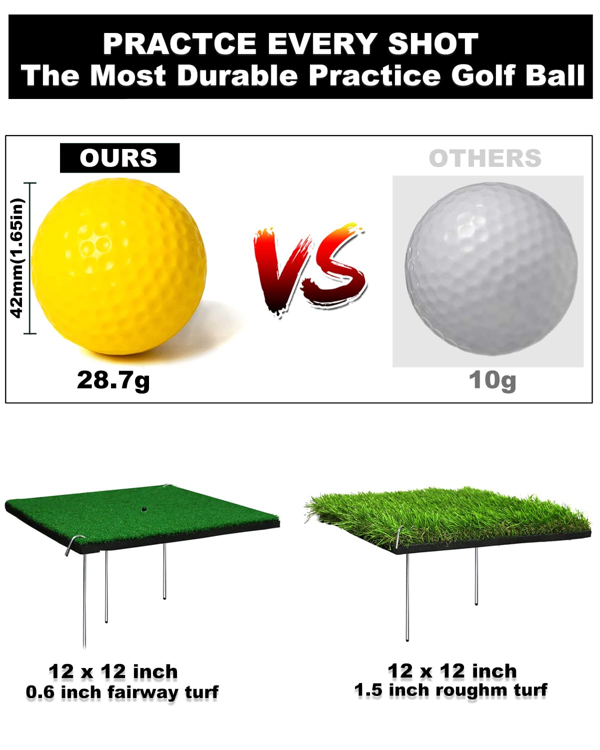 Golf Chipping Net, GEEORZO Pop Up Practice Net, Swing Training Aid for Backyard Outdoor Indoor - Image 4