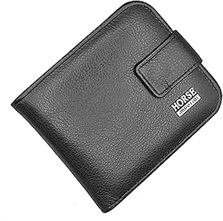 امبريال هورس محفظة طبقتين جلد طبيعي للرجال - اسود