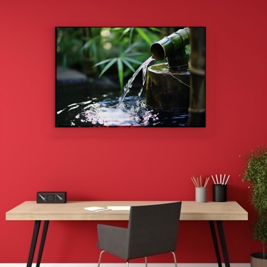 Canvas for Living room. Whispers of Serenity: Discover the Enchanting Harmony of Nature's Garden Retreat, 27 x 18 inch Canvas Wall Art - Contemporary Masterpieces - Modern Home Decor