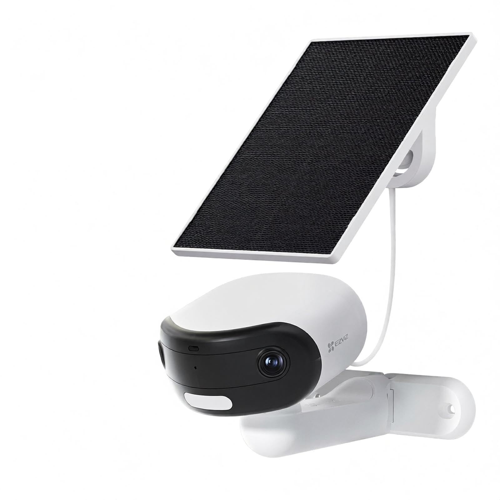 EZVIZ Dual 5MP Überwachungskamera Aussen Akku mit Solarpanel, CB30 Kit | 180° blindzonenfreie Sicht, KI-Personen-/Fahrzeugerkennung, Farb-Nachtsicht, USB-C-Solar-kompatibel, 1/4" Gewinde, Ohne Abo