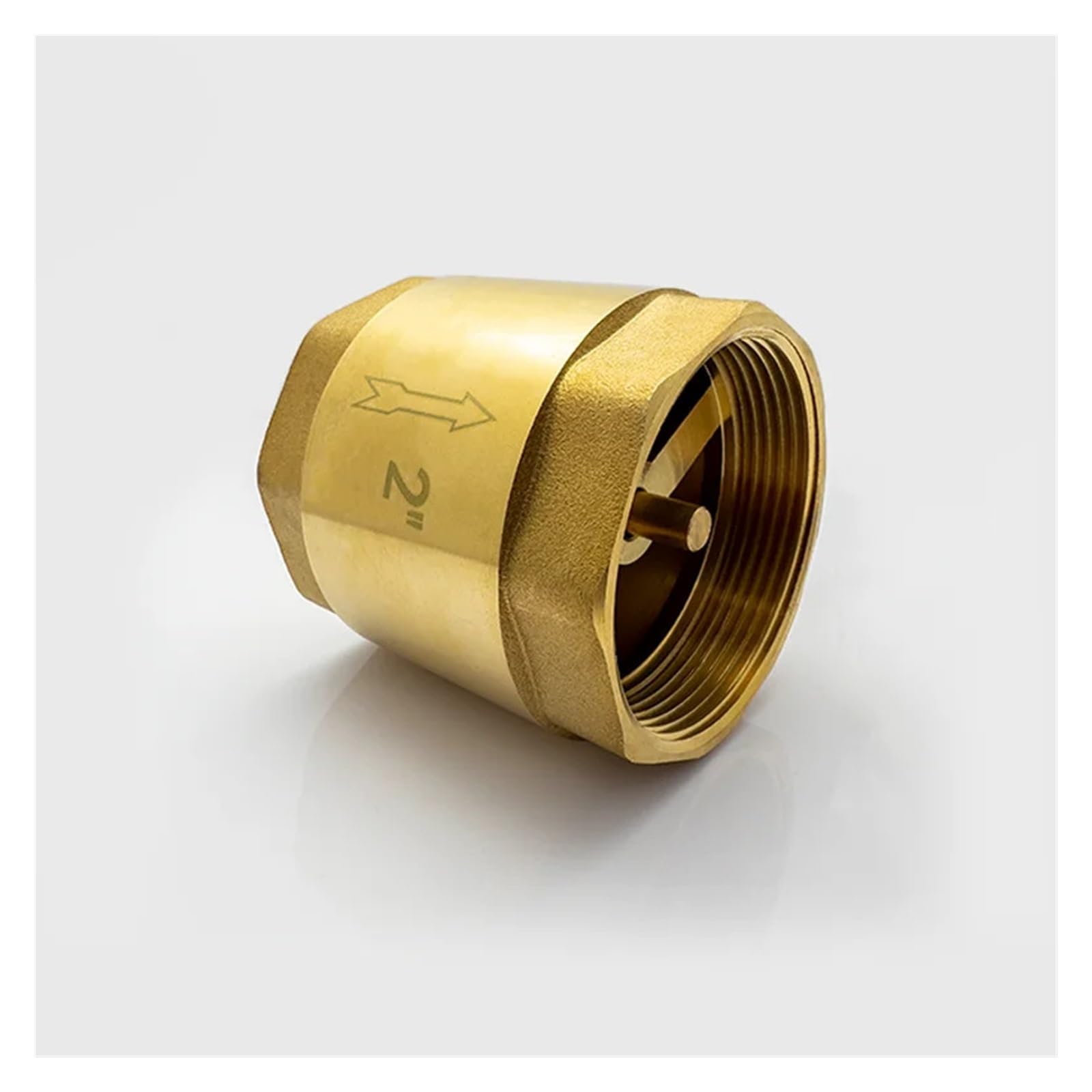 Valvola di ritegno dell'Acqua Anti-inversione in Ottone Ispessito con Filettatura Interna Liscia, valvola Verticale a Molla oscillante per Tubature dell'Acqua(1-1/4")