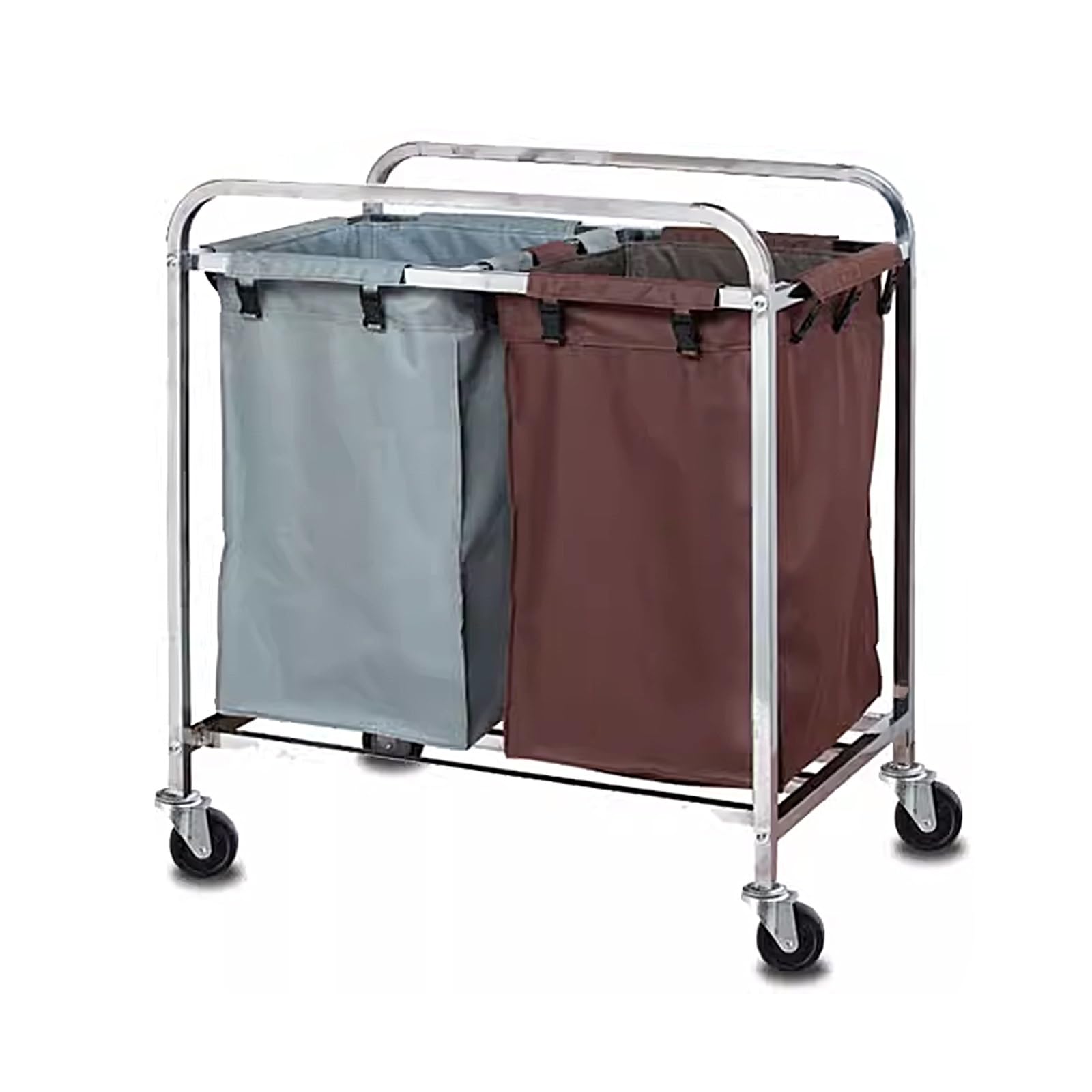 Chariot de tri de vêtements robuste et grand panier à linge mobile avec poignée ergonomique