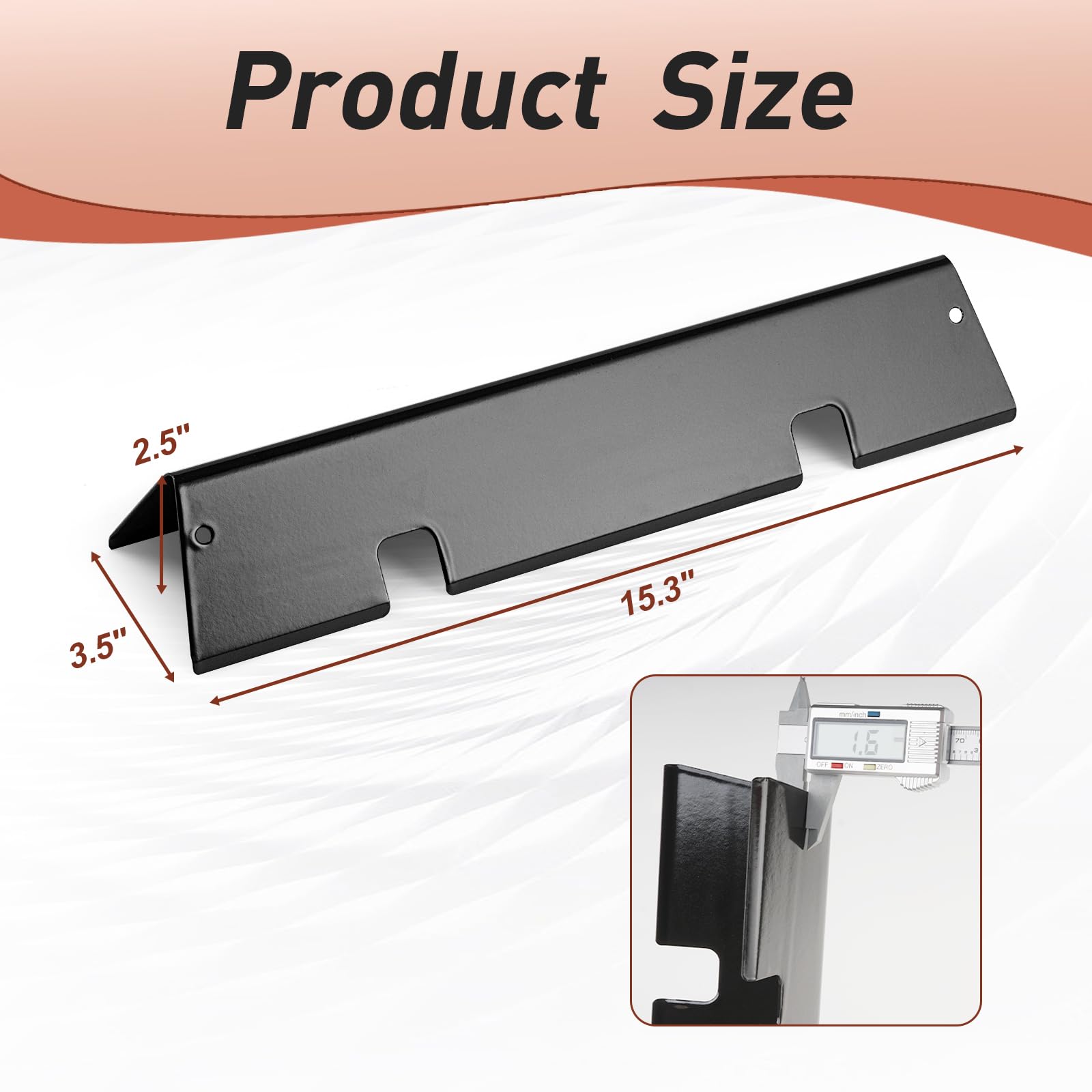 Barras aromatizantes 7635 mejoradas para Weber Spirit GS4 I y II 200, piezas de repuesto para parrilla Spirit E/S-200 210 220, piezas de parrilla de placa de calor esmaltada de porcelana de 15.3