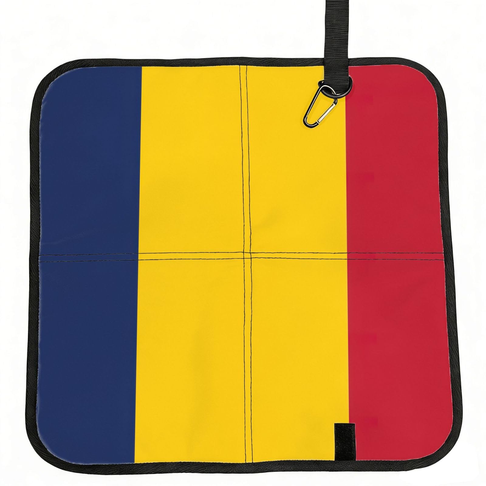 PPHGUT Flag Of Chad Print Foldable Seat Cushion Waterproof Portable Chair Pad Travel Outdoor Picnic Camping