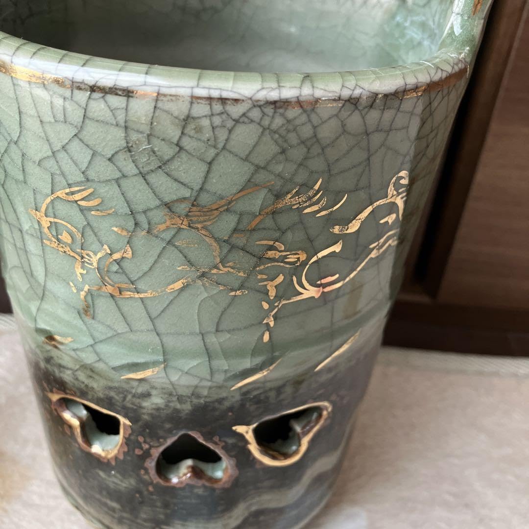 江戸時代　古相馬焼　瓢箪型花器一対　高さ約9㎝　東里7-0702⭐︎2F 高台花 - KOUDAIBANA - | 白山陶器直営オンラインストア