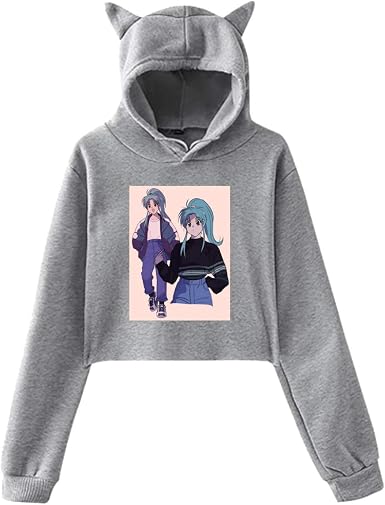 Hermoso Anime Chica Gato Oído Sudadera Con Capucha Sexy Negro Gris gris XL:  Amazon.es: Ropa
