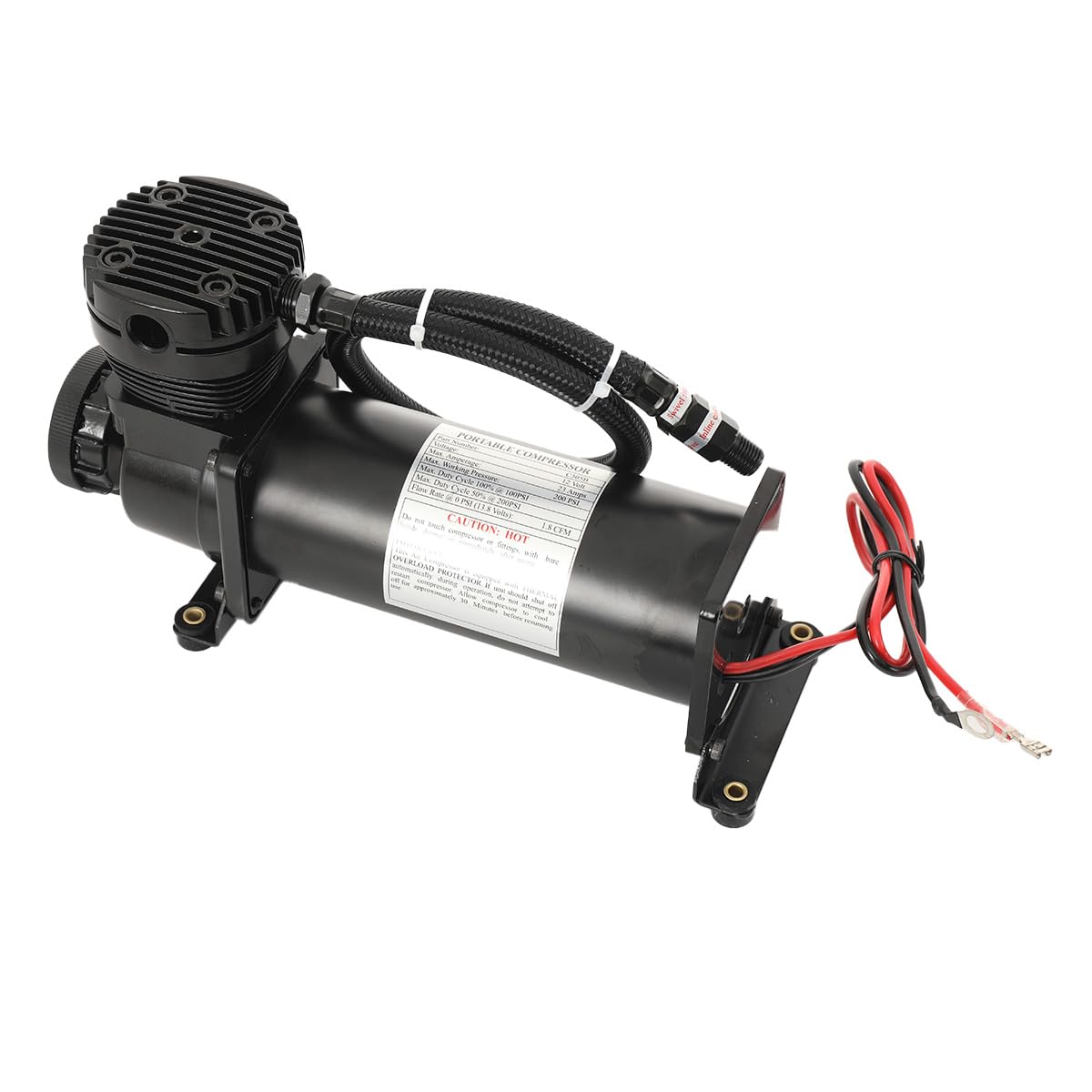 Luftfederung Kompressor, Automobile Luftkompressor-Kit, 200PSI Luftfederungskompressor Kit, 12V 23A Hochleistungskompressor Luftkompressor Geeignet für Autohupen, Luftfederungssysteme