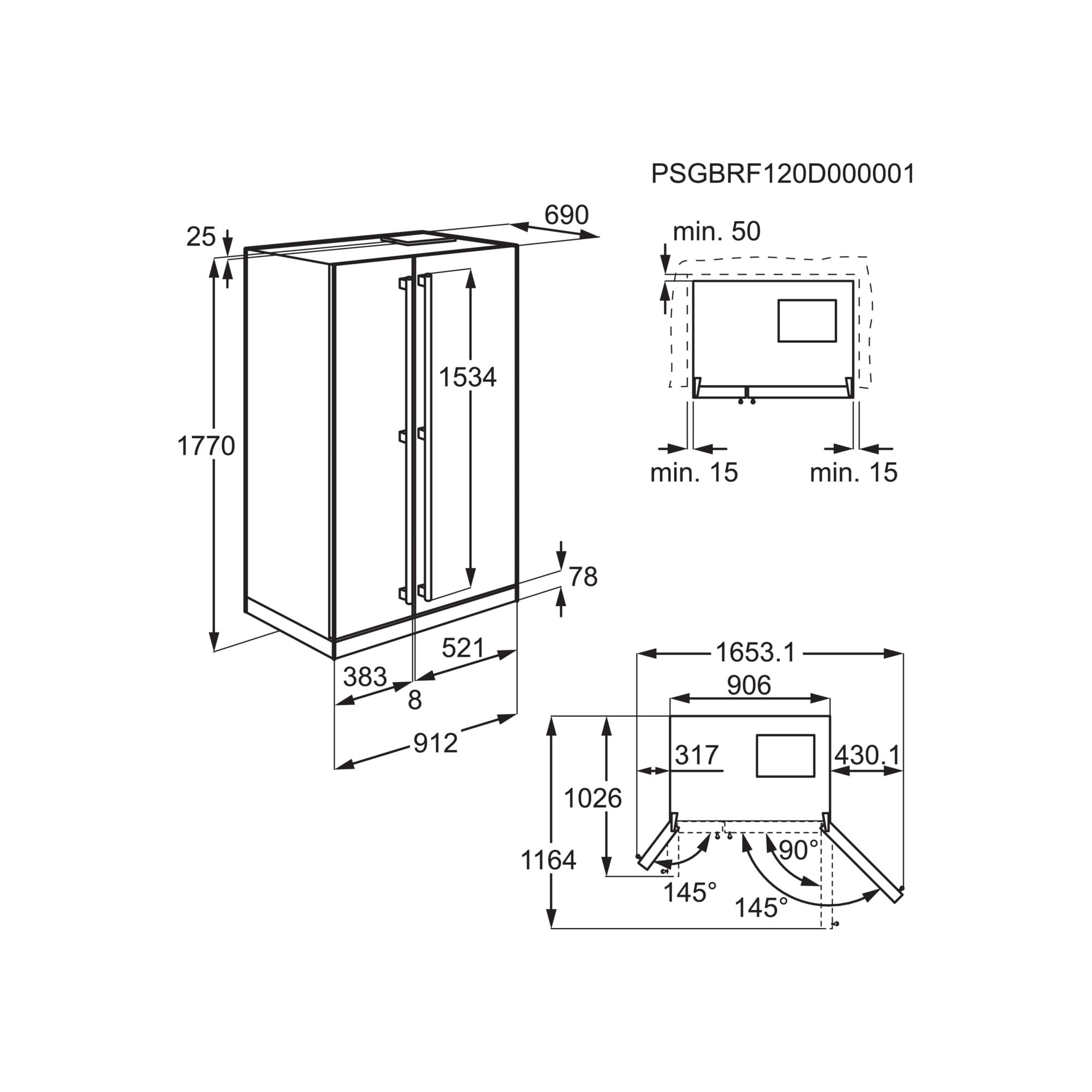 Electrolux EAT6ME53K0 Frigorifero Combinato Libera Installazione, 532 L (347+185), TwinTech Total No Frost, Classe E, Cooling 360°, Controllo Umidità, FastFreeze, Controlli Touch, 39 dB, Nero