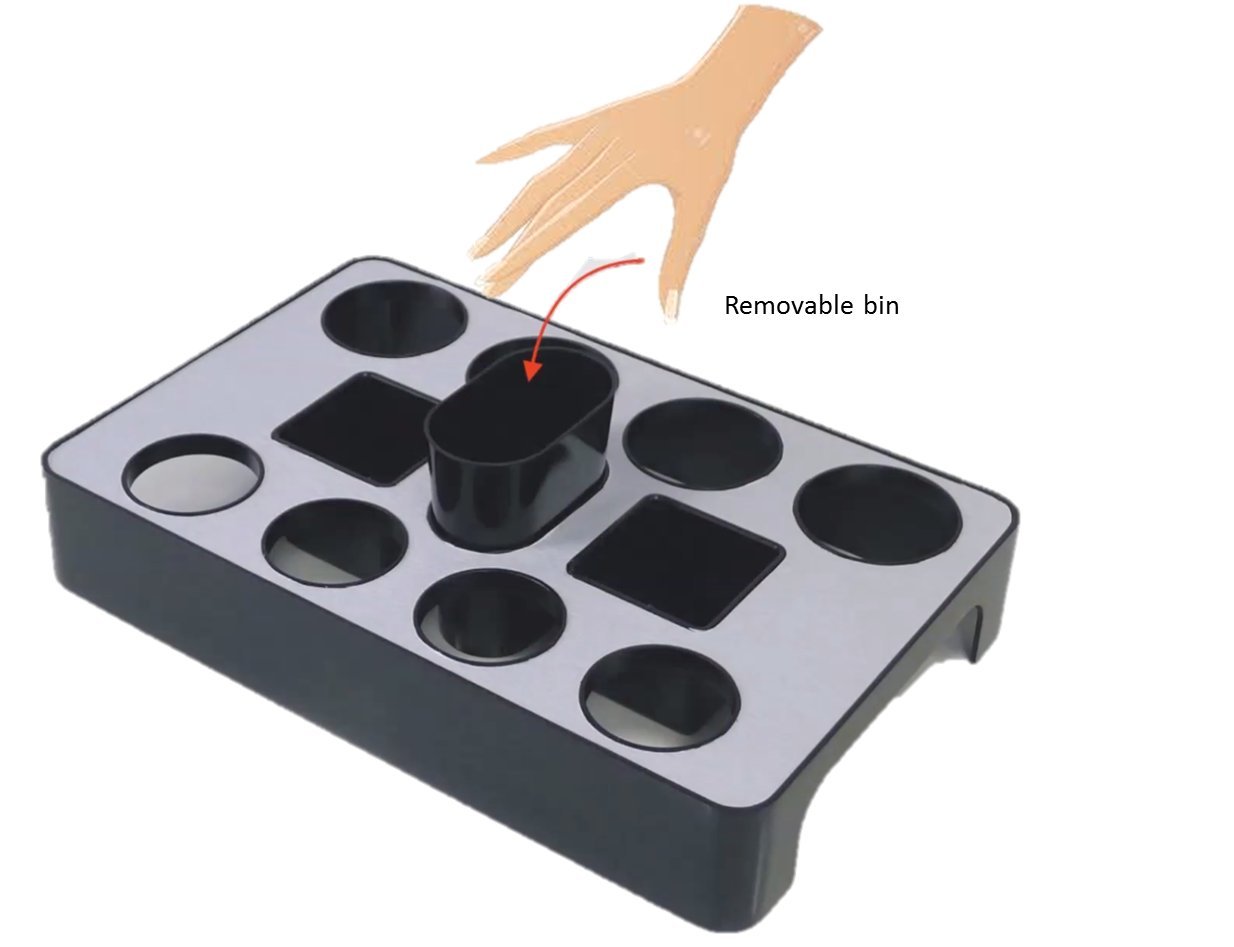 ALBA Universal-Kaffeepad-Spender – Aluminium Grau/schwarz, Für Bis Zu 4 Tassen, Mit Stauraum