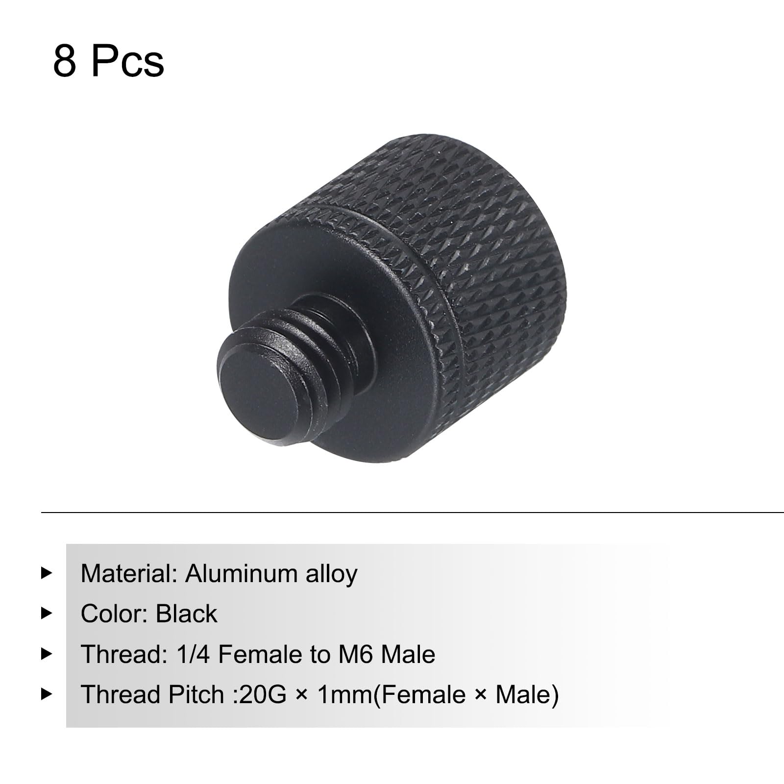QUARKZMAN Lot 4 Adaptateurs 1/4" Femelle Vers M6 Mâle – Support Micro Caméra Trépied