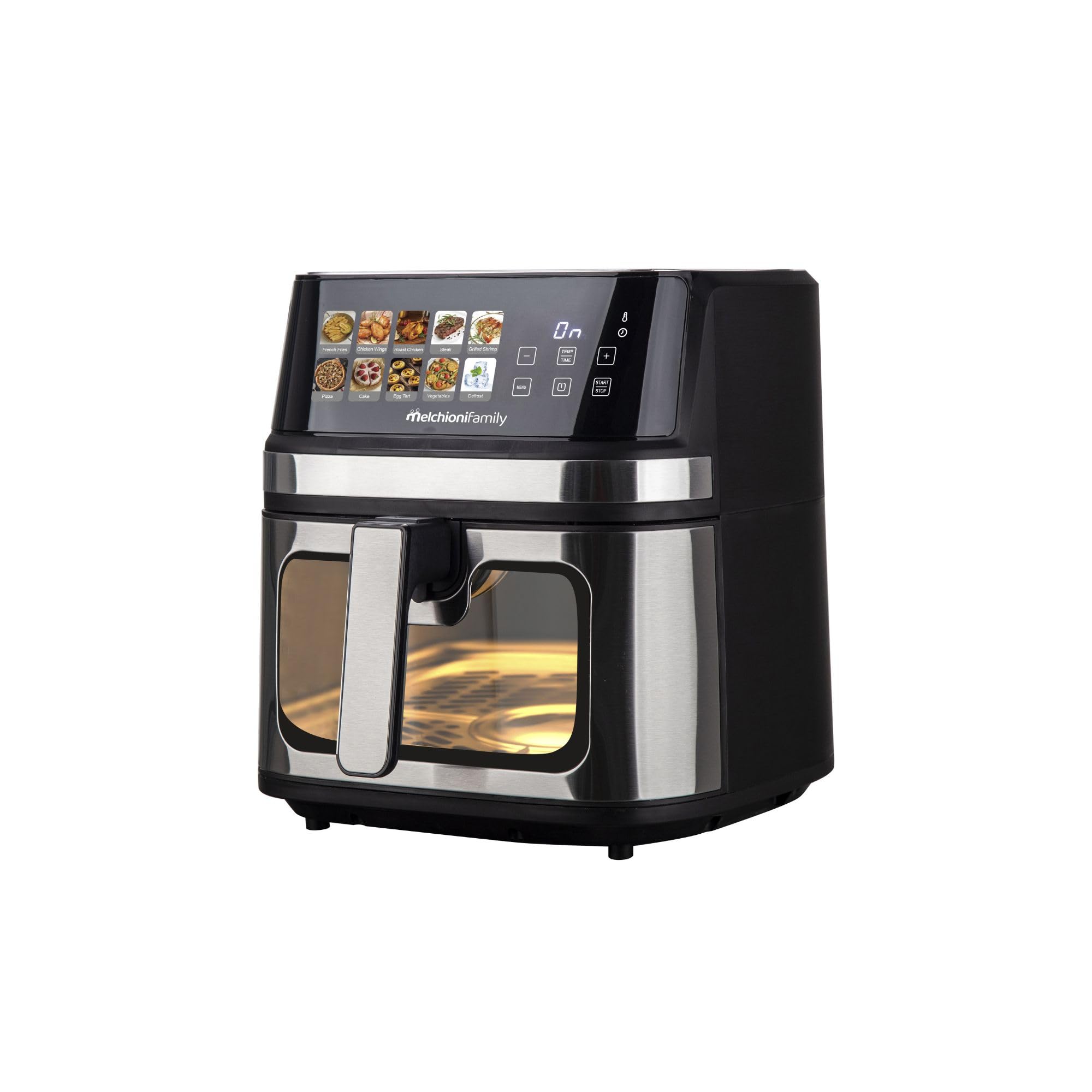 Melchioni Friggitrice Ad Aria Gaia Plus 8lt 2200w Display Colori Nero