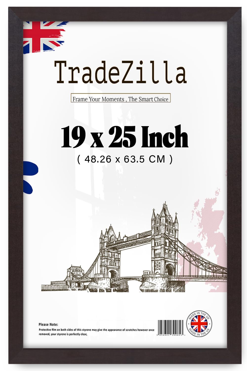 Tradezilla Mahogany | Standard Size 19 X 25 Inch Poster Frame -482.6 X 635 Mm Light Weight Mdf Wood – (48.26 X 63.5 Cm) Sleek Design -|Perfect Interior Décor [ ]