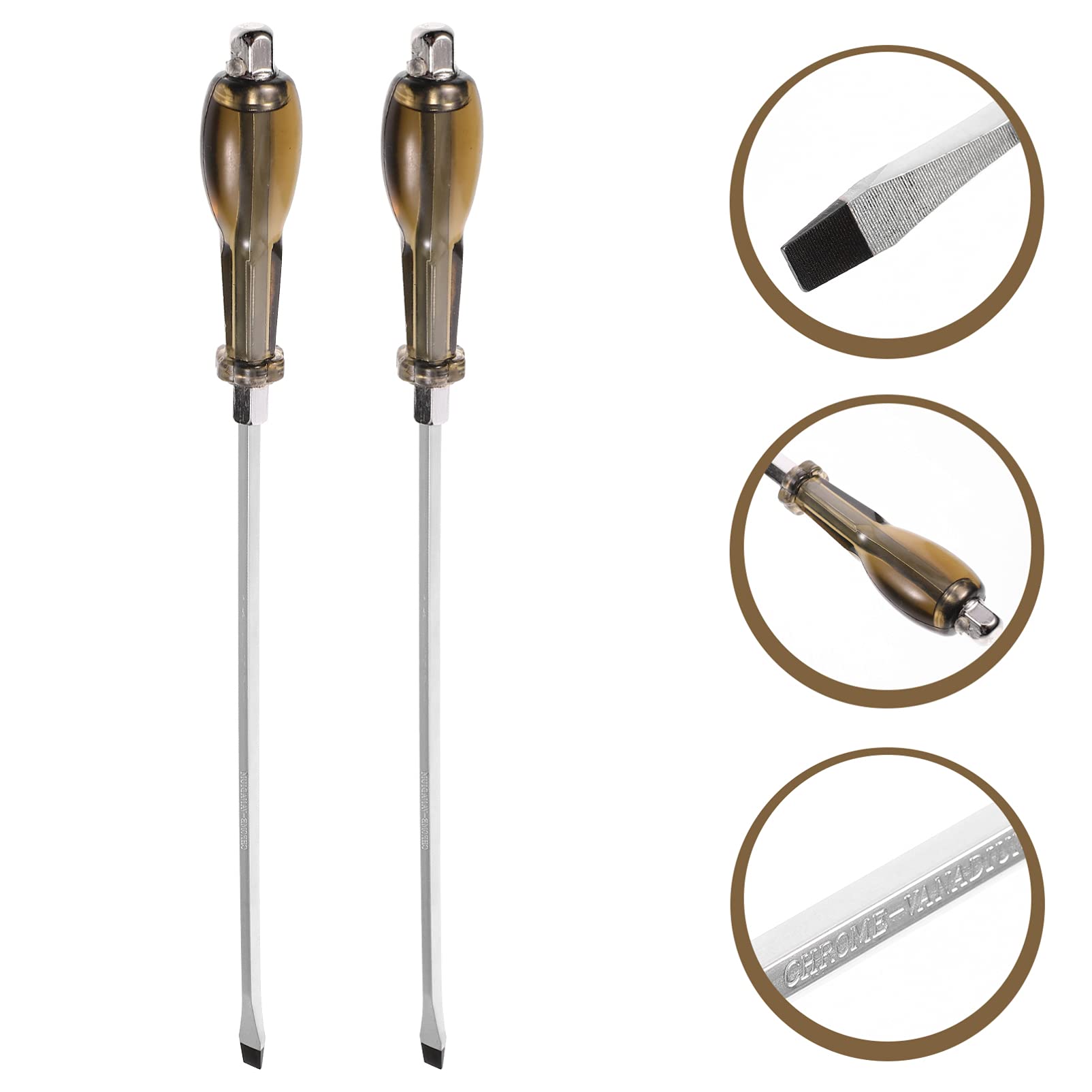 NUOBESTY 2 Set Cacciavite Magnetico Cacciavite A Cricchetto Testa Piatta Cacciaviti Avvitatore Strumento Di Riparazione Domestica Riparazione Silver 2 Pezzi * 2