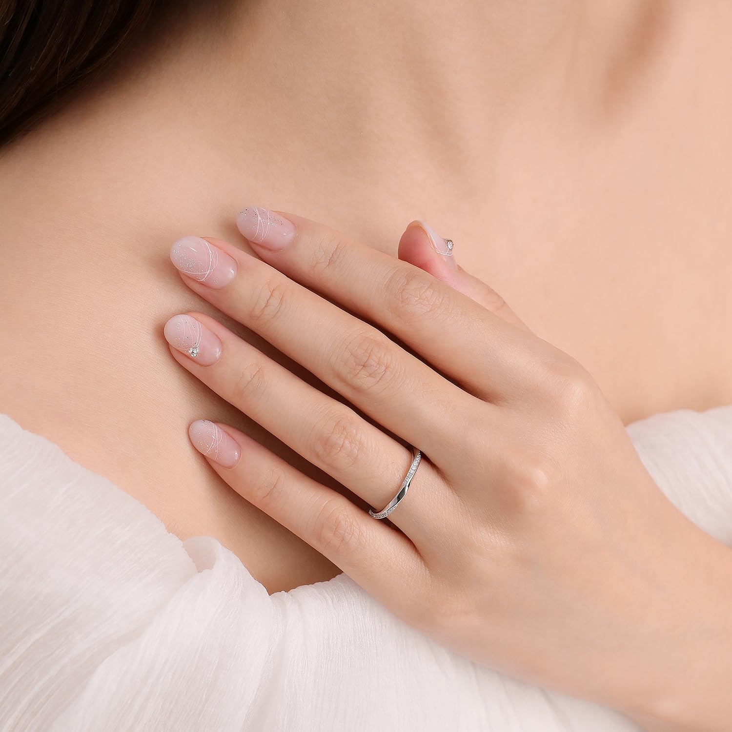 Meissa Anillos para Hombre de Plata 925 Anillos Pareja de Compromiso Ajustable con Circonita Cúbica Anillos de Boda Joyas de Boda (Juego de Dos Anillos)