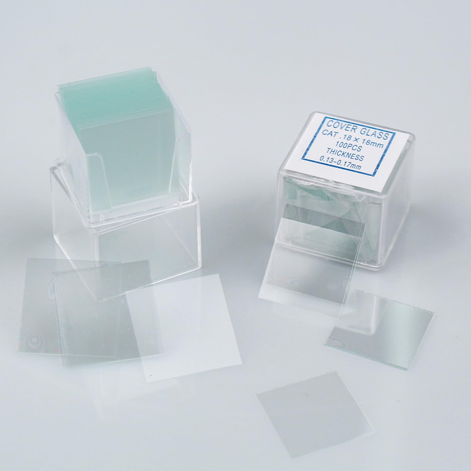 100 Vetrini Coprioggetto Per Microscopio 24x24mm - Vetrini Trasparenti 0.13-0.17mm Spessore - Foto 3