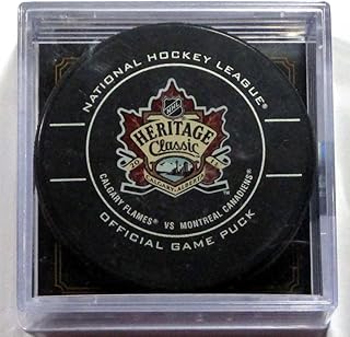 2011 Heritage Classic Calgary Flames vs Canadiens NHL Official Game Puck New