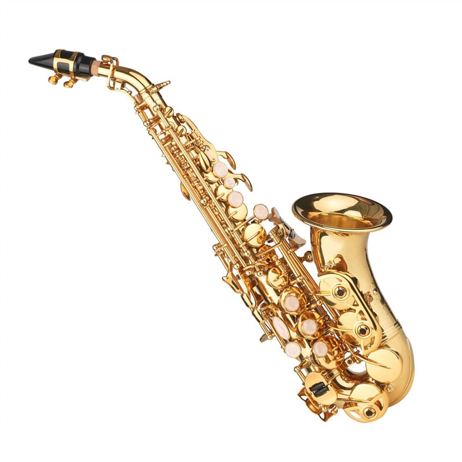 Sassofono nero vernice E-Flat Sax compatibile con principianti studenti intermedi Ottone Sassofono contralto Mib con bocchino, custodia per il trasporto, panno di pulizia, spazzola cinghie per