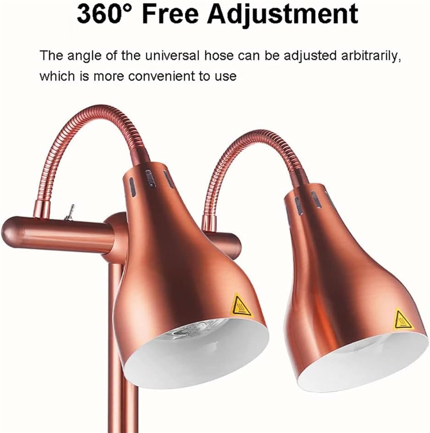 Riscaldamento rapido Lampada riscaldante e Isolante Portatile Indipendente for Esposizione di Alimenti(Double Bulbs)
