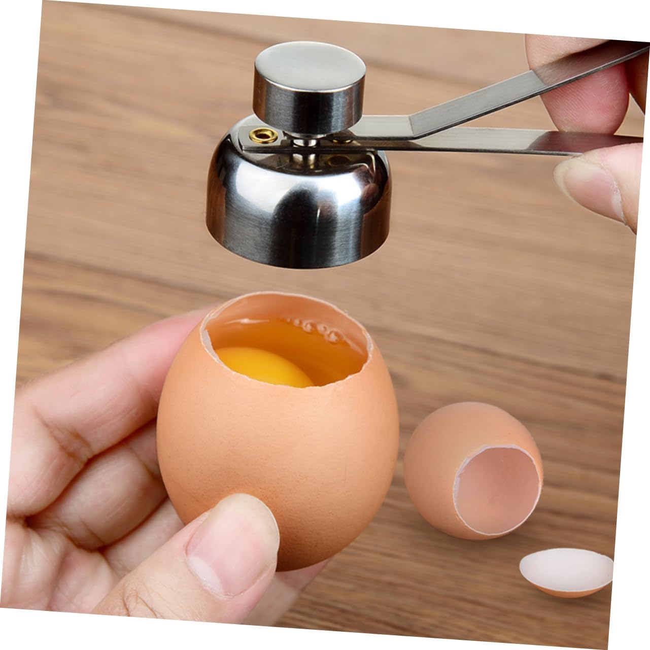 Unomor 2pcs Cute Egg Separator Tool Deviled Egg Maker Easy Shell Opener Kitchen Gadget