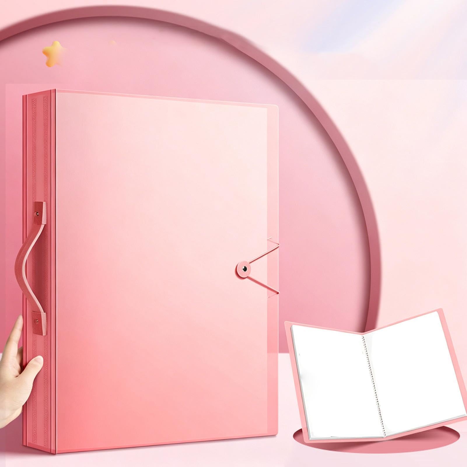-Carpeta - 60 bolsillos Organizador de maletas portátil duradero | Carpeta transparente de compartimentos - Para pinturas, certificados, oficina, aula, hogar, dormitorio, escritorio, estudio, mujeres