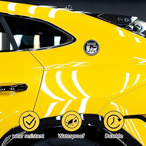 Miniatura 7 de Insignias de automóvil 3D, emblema clasificado para café, insignia automotriz de metal de 4 x 4, calcomanías de emblema redondo, emblemas exteriores
