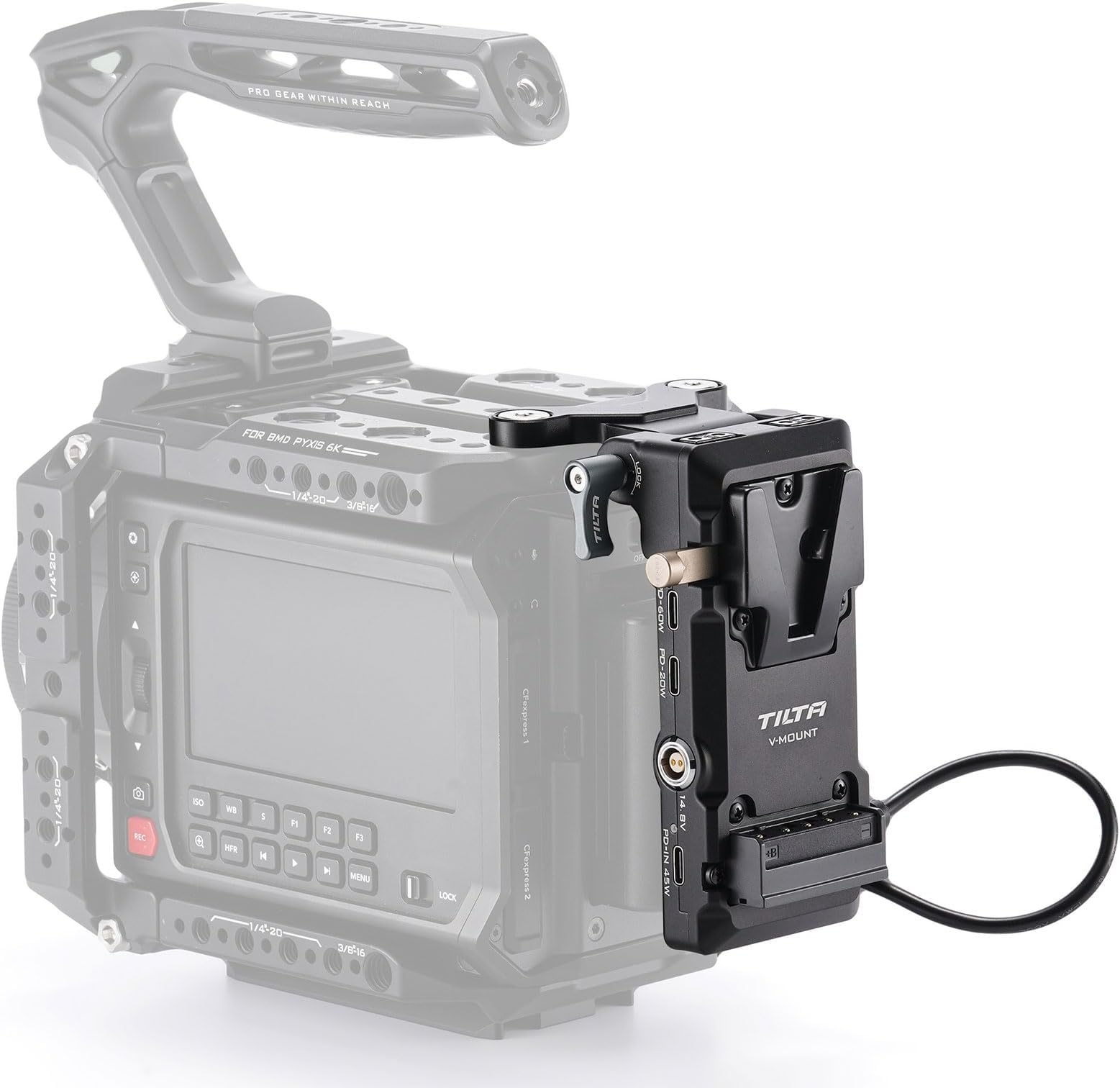 Foldable Battery Plate for Blackmagic Pyxis 6K/12K - V Mount