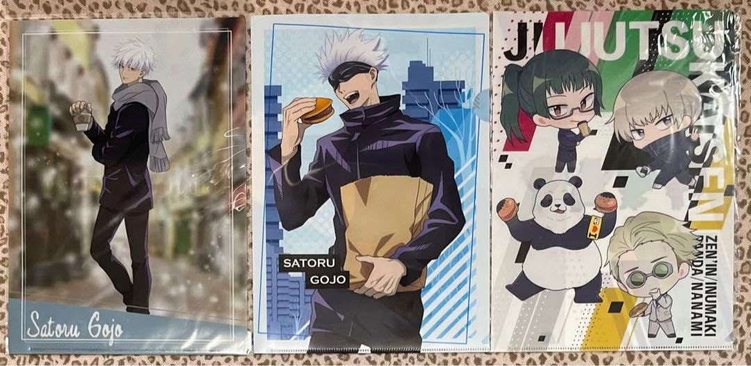 Amazon.co.jp: 呪術廻戦 クリアファイル 五条悟 七海健人 パンダ 狗巻