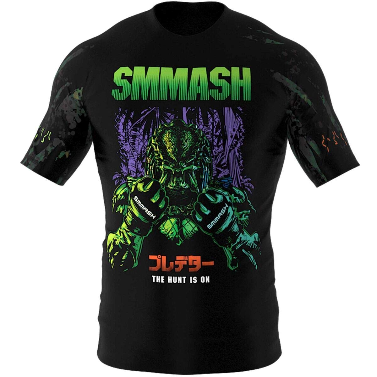SMMASH Helion Rashguard Hombre Manga Corta para MMA, BJJ, K1