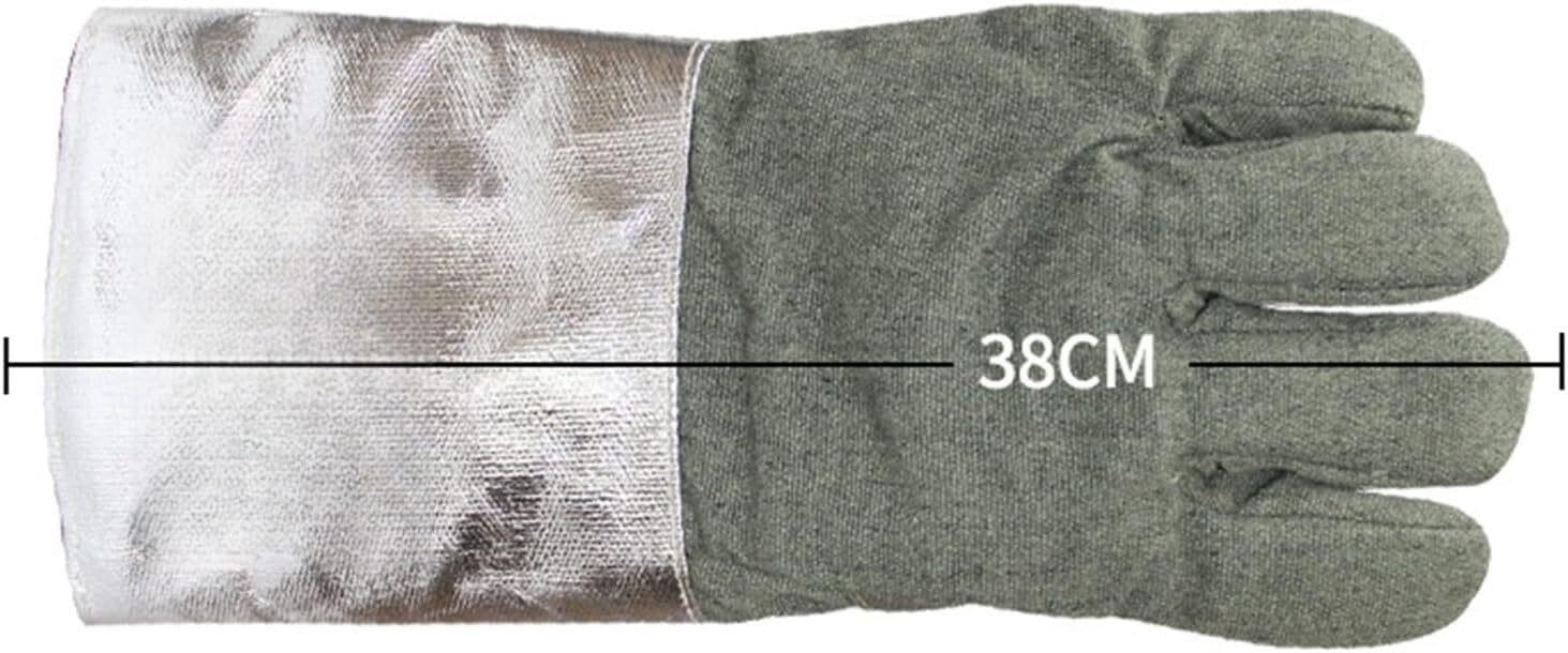 Gartenhandschuhe, schnittfeste Handschuhe, feuerfeste Handschuhe, Grillhandschuhe aus Kohlefaser-Aluminiumfolie, hochtemperaturbeständige Handschuhe, Handschuhe for Metallurgie, Schweißen, Ofen, Grill
