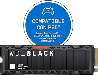 WD BLACK SN850 de 2 TB SSD NVMe con disipador térmico - Funciona con P55, M.2 2280, PCIe Gen 4, hasta 7000 MB/s velocidad de lectura