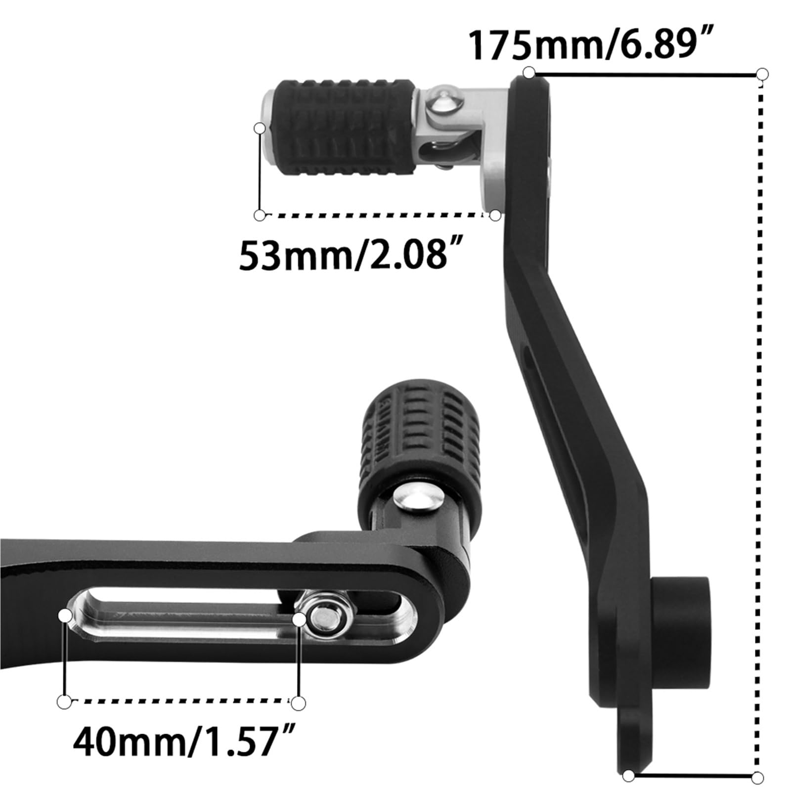 Amazon | アルミ製調節可能折りたたみ式ギアシフターシフトペダル