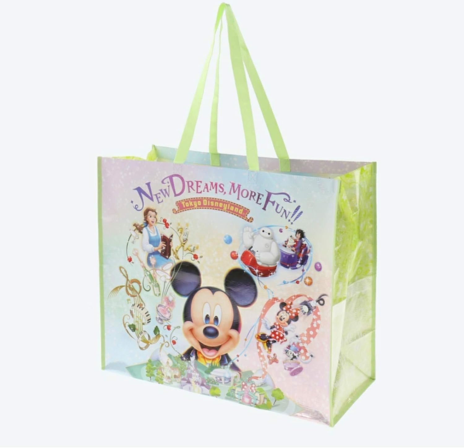 Amazon ニューファンタジーランド ショッピングバッグ Lサイズ メインアート ディズニーランド 東京ディズニーリゾート Tdr 新エリア 美女と野獣 ベイマックス ミッキー ミニー エコバッグ おもちゃ おもちゃ