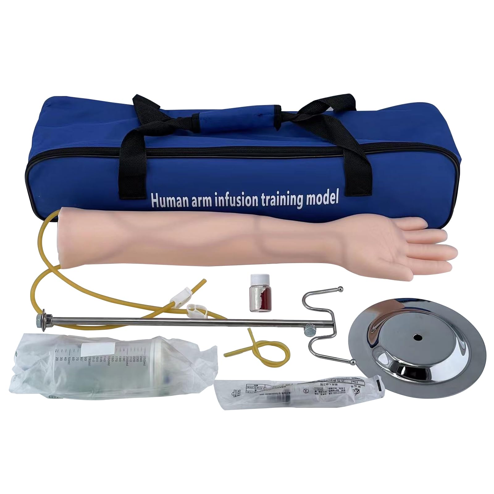 DRXRD IV Practice Arm Model Phlebotomy Practice Kit with Complete Set of Accessories and Storage Bags for Practice Venous Sampling, Blood Transfusion, Venipuncture and Phlebotomy