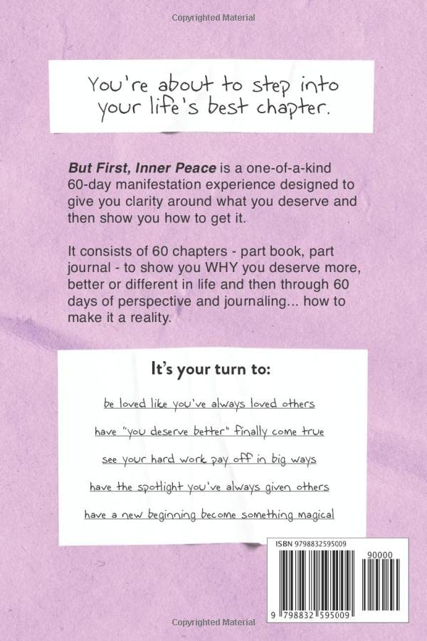 Miniatura 2 de But First, Inner Peace A practical guide to manifesting a peaceful life and the new beginnings that come with it