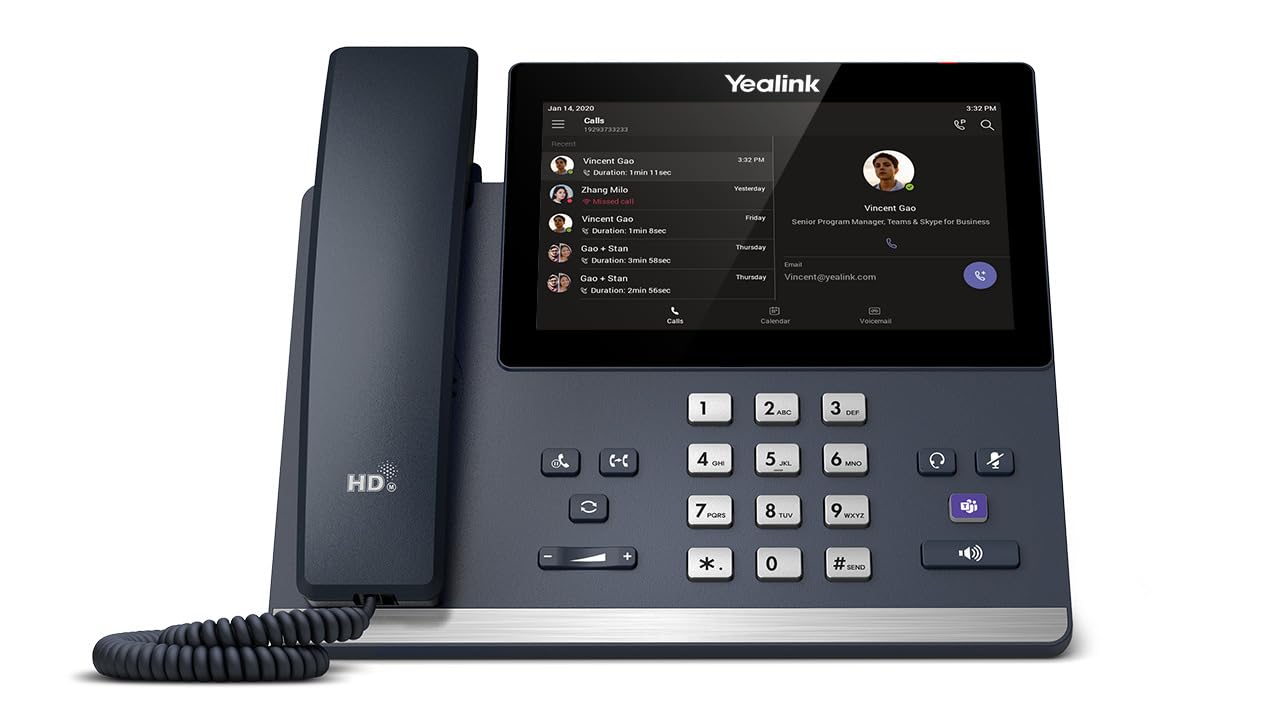Yealink MP56 E2 Teams IP-Telefon – 7" Touchscreen, Android 13, HD-Audio, Bluetooth 5.2, Dualband WLAN, dedizierte Teams-Taste, PoE-Unterstützung
