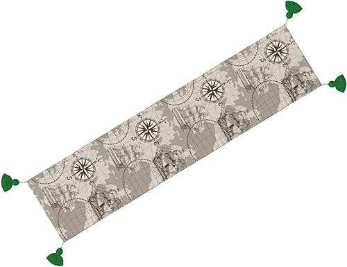 Miniatura 7 de Camino de mesa de Navidad con diseño de océano y viaje, decoración de mesa de comedor, decoración de Navidad, decoración interior del hogar, caminos