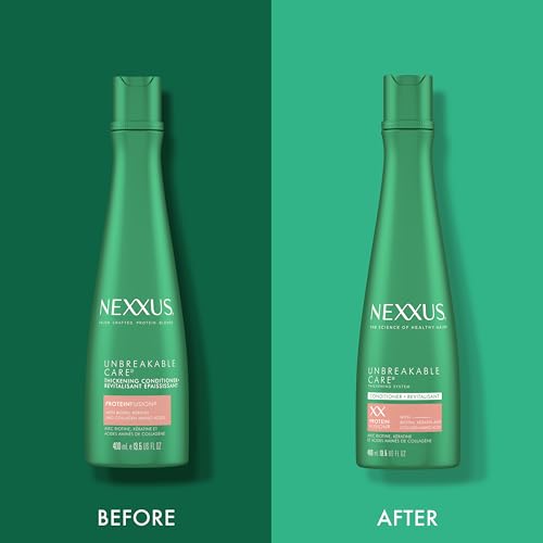 Unilever Nexxus Unbreakable Anti Breakage Conditioner for Strengthening for Fine and Thin Hair Hair Care Powered by DURAPLEX FORITIFIER Technology with Thickening Complex 13.5