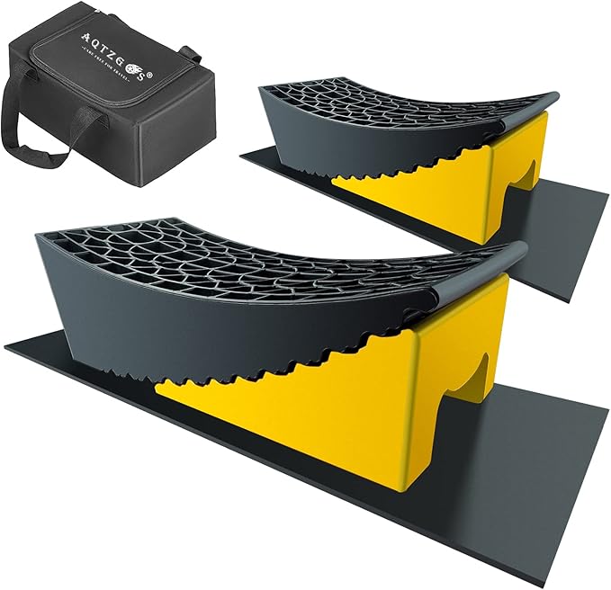 Camper Leveler RV Leveler Block Ramp Kit with 2 Levelers, 2 Blocks, 2