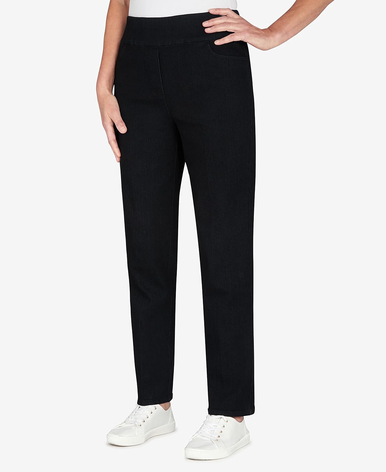 Alfred Dunner Womens Womens Petite Super Stretch Mid- Rise Average Length Pant - Image 9