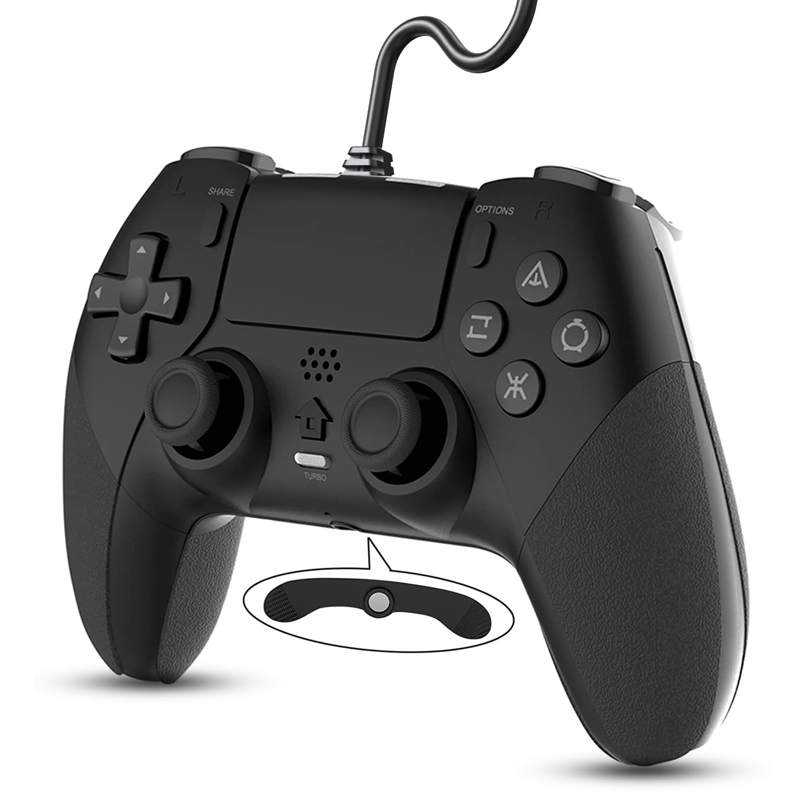 Amazon | OULEKE PS4コントローラー 有線 背面ボタン付き [2025年