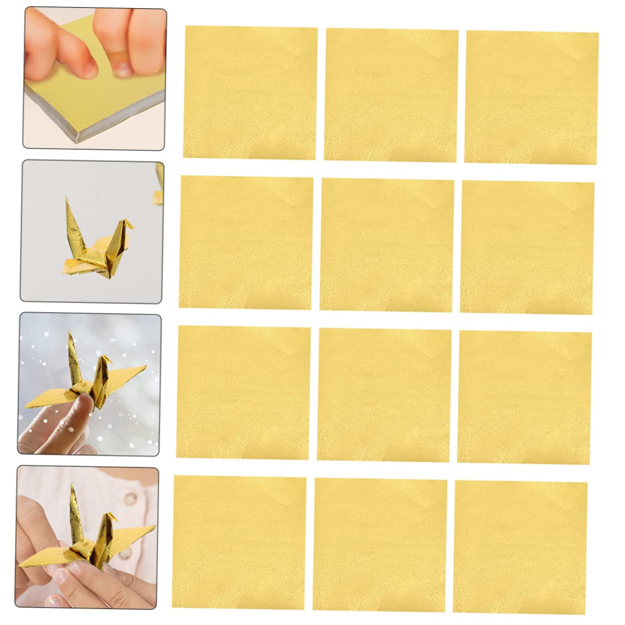 NUOBESTY 400blätter Origami Papier Quadratisches Faltpapier Einseitig Glänzend Für Bastelprojekte Falten Kinderkunst