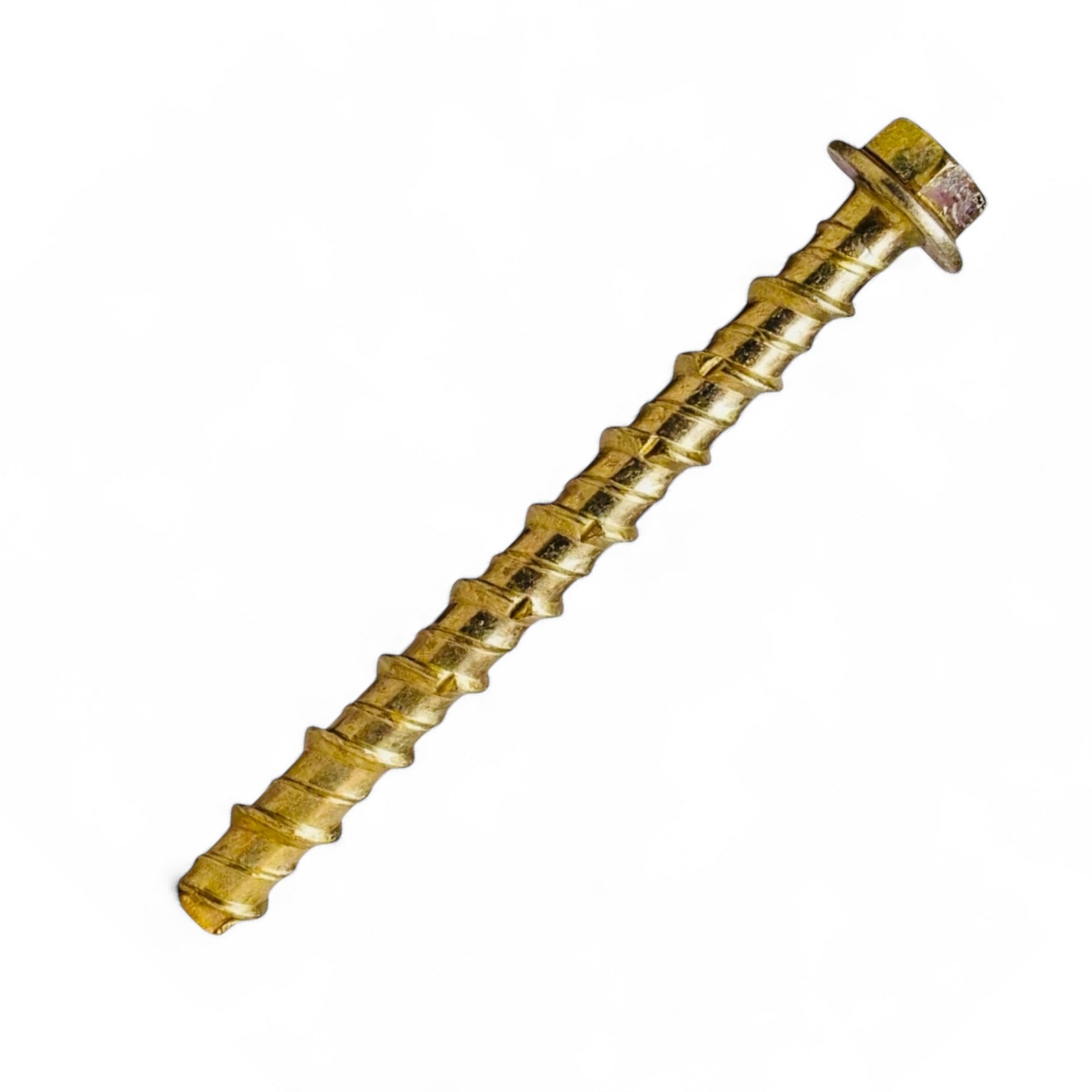 M6 (6mm) MultiScrew Masonry Concrete Anchor Screw Bolts with Hex Flange Head Torx Lightning Thunderbolt Ankerbolt (12, M6 x 75mm)