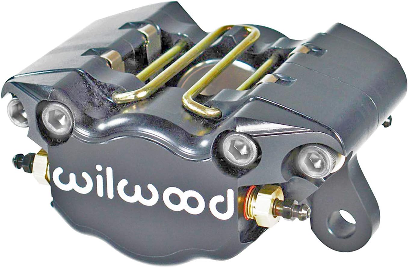 Wilwood Brake Caliper, Dynapro, 2 Piston, Billet Aluminum, Gray Anodize, 13.000 in OD x 0.380 in Thick Rotor, 3.750 in Lug Mount, Each